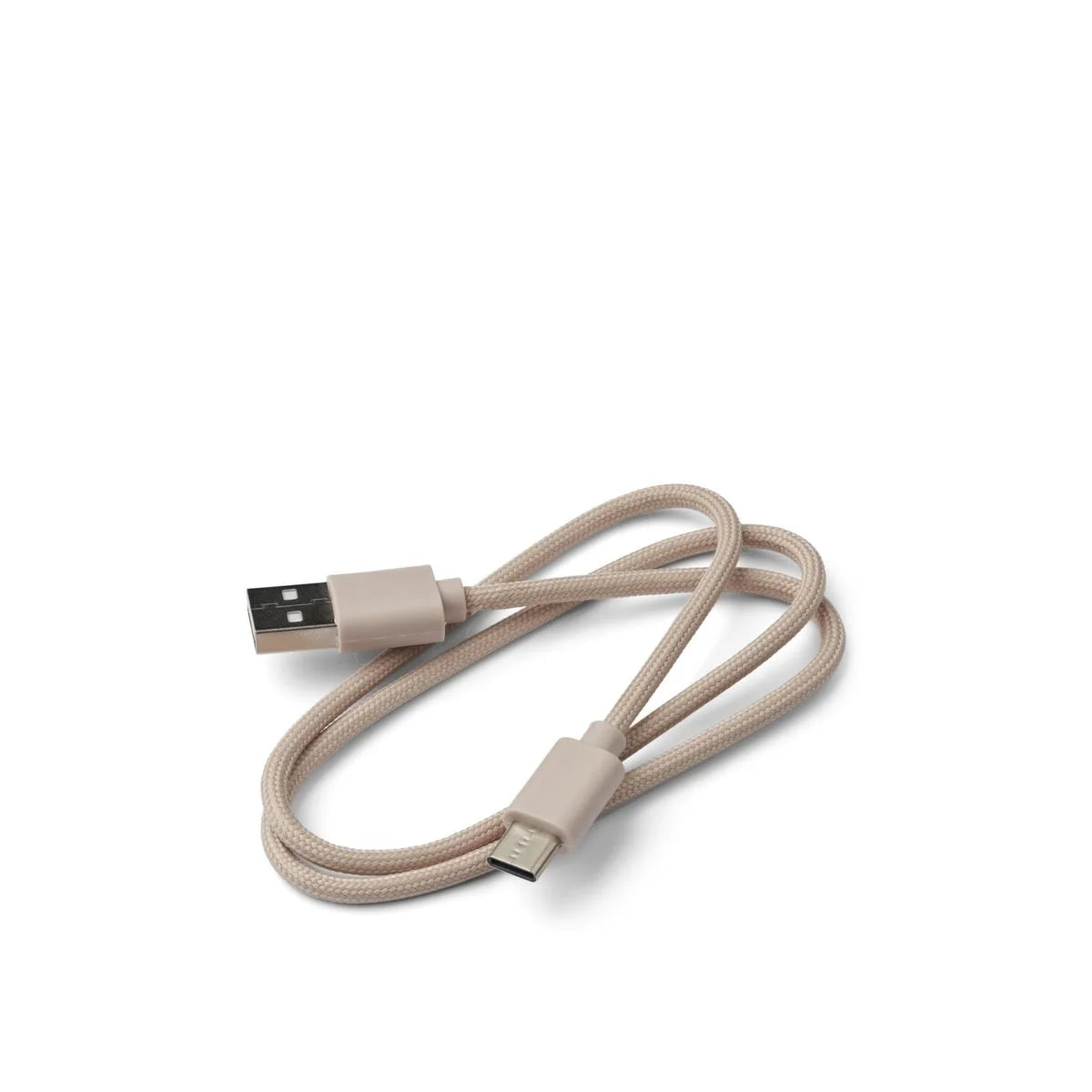 Beige geflochtene USB-C zu USB-A Ladekabel für Nael Walkie Talkie Tuscany Rose