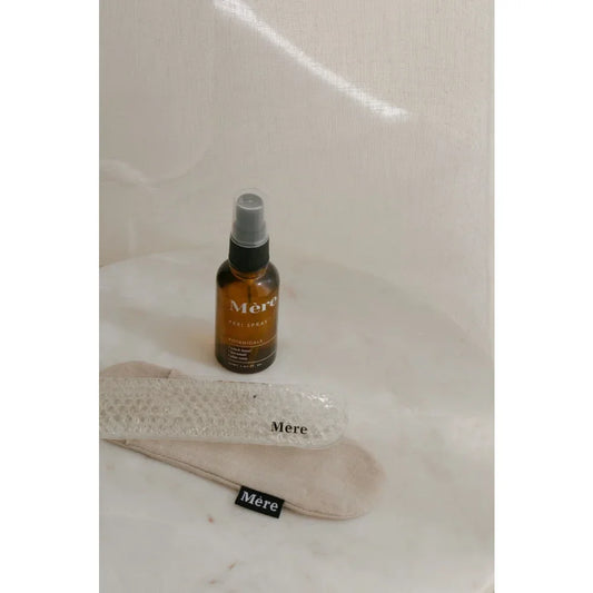 Amber-Glas-Sprayflasche und Stoffschuhe für das Produkt Peri Spray