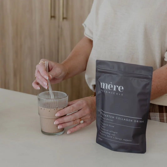 Grauer Kollagen-Drink-Beutel für Postpartum-Frauen, 250g Auffüllbeutel