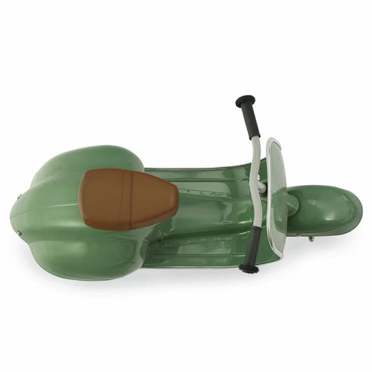 Grüner PRIMO Lauflernroller mit braunem Sitz für Kinder