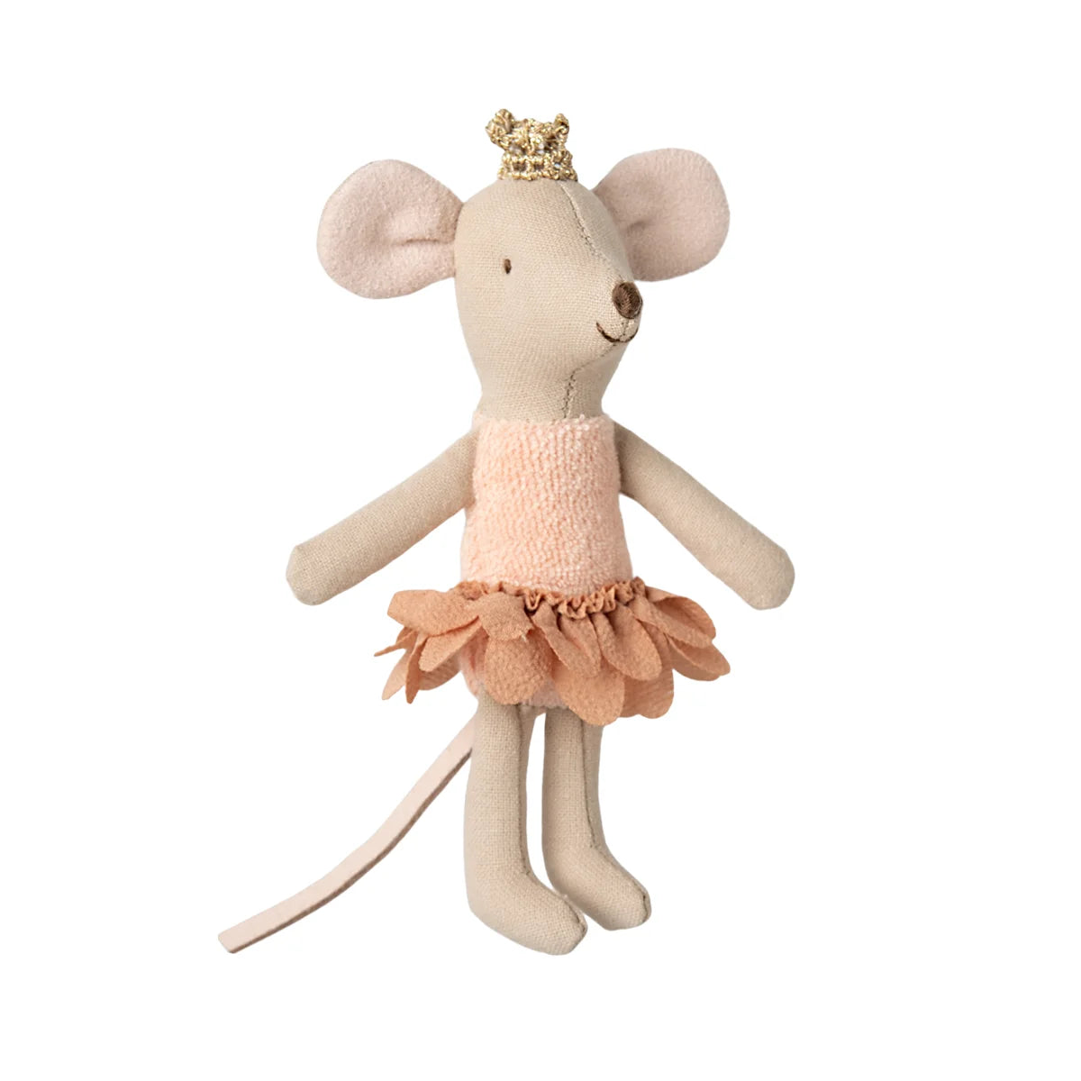 Stoffmaus Ballerina mit Krone in der Prizessin Maus Kleine Schwester Schachtel