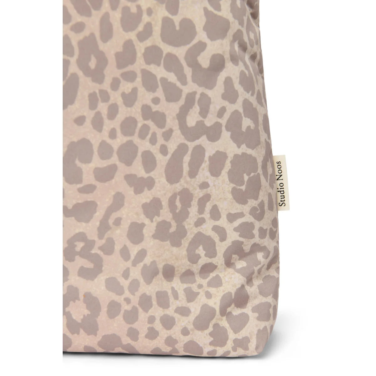 Puffy Mom Bag Beige Leopard: weiches Beige-Tote mit Taupe-Leopardmuster