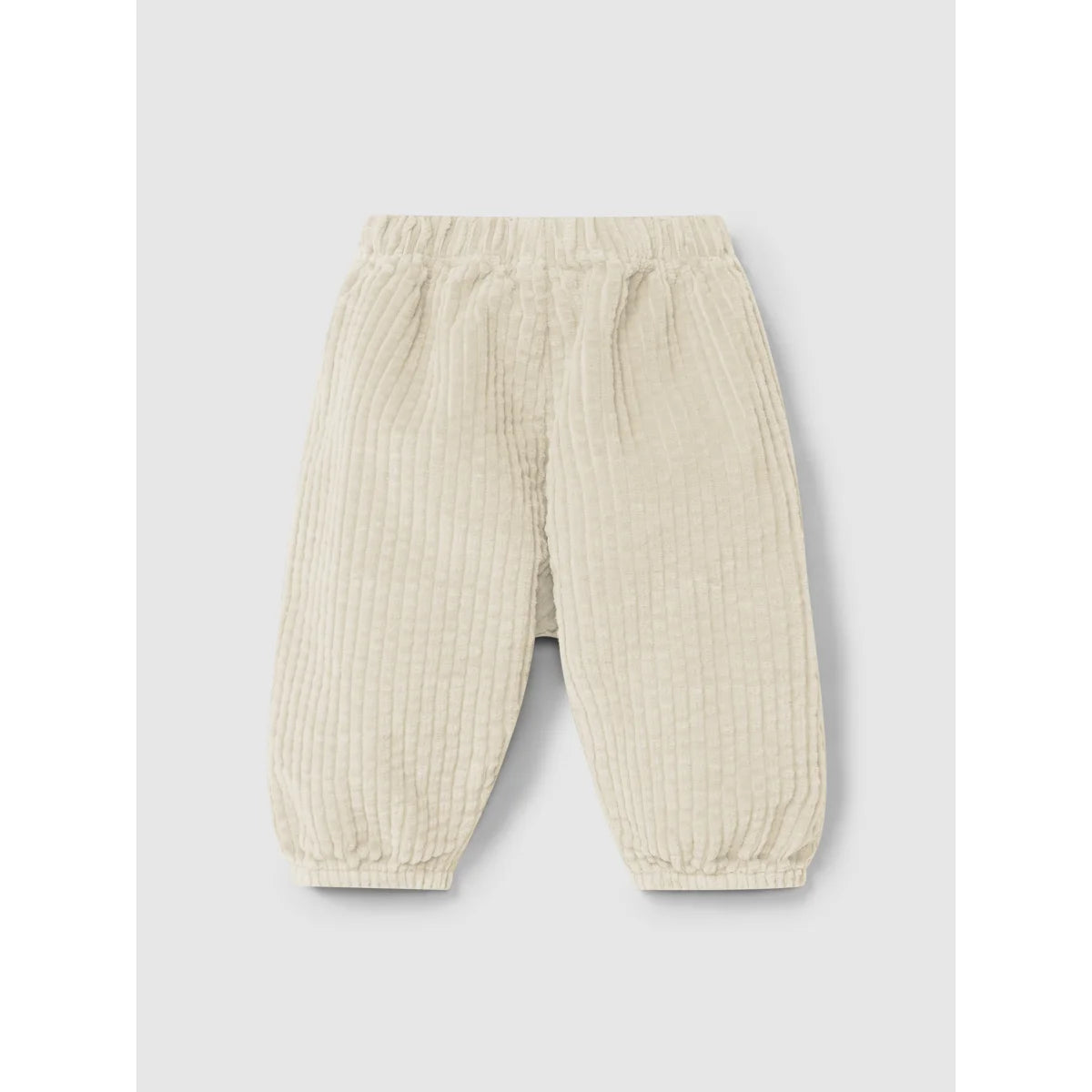 Creamfarbene Cordhosen für Babys mit elastischem Bund und Bündchen, Produkt Sand