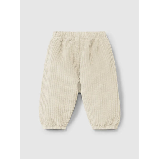 Creamfarbene Cordhosen für Babys mit elastischem Bund und Bündchen, Produkt Sand