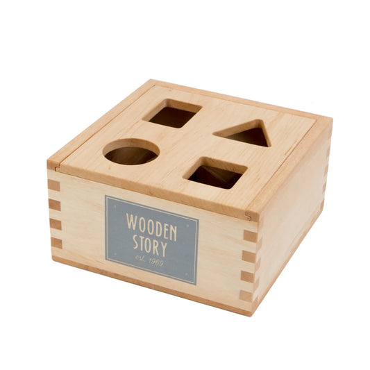 Helles holz rainbow shape sorter box mit ausschnitten für formen ideal für ökologische baby- & kinderprodukte