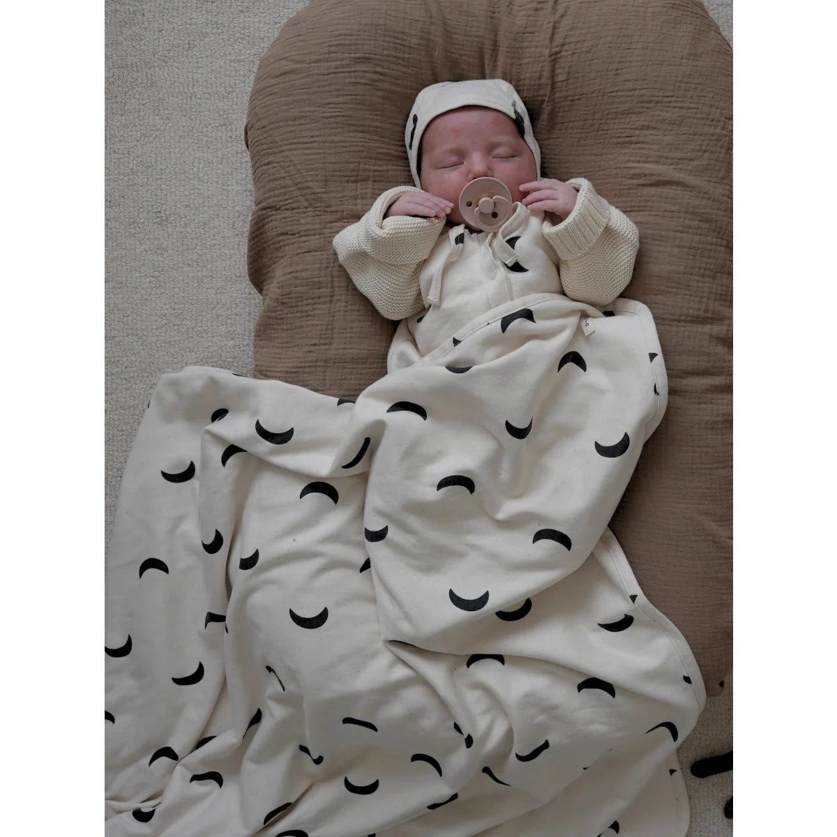 Organic Zoo Reversible Blanket Undyed Midnight Vorderseite