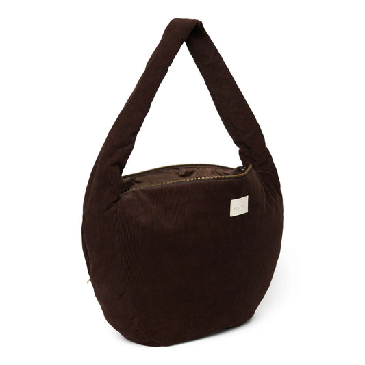 Borsa a tracolla Rib Puffy | Marrone scuro