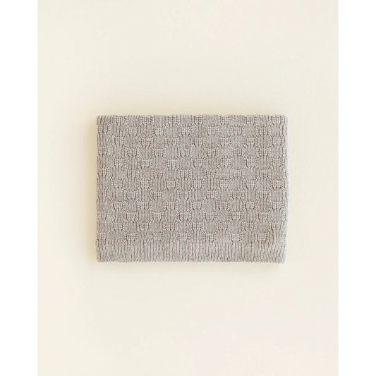 Hellgrauer rechteckiger Badteppich Schal Gigi Pebble mit strukturierter Loop-Oberfläche