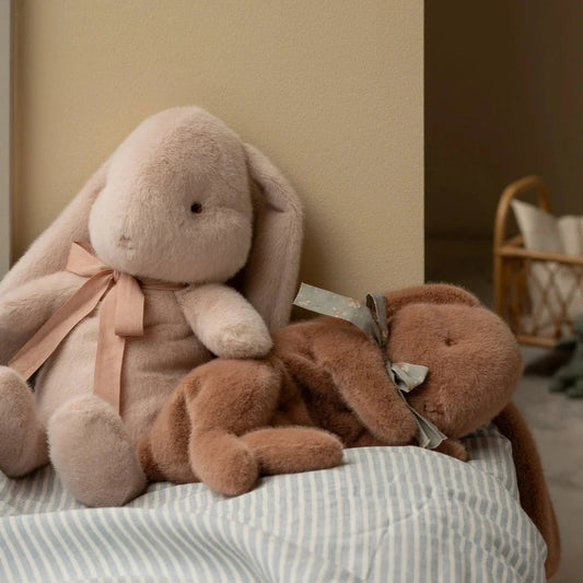 Maileg Sleeping Plush Rabbit, Small in Soft brown