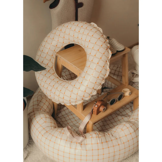 Plaid-musterter aufblasbarer Ring und Bolster, Schwimmring Organic Squares
