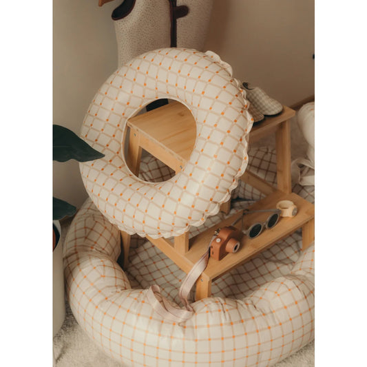 Plaid-musterter aufblasbarer Ring und Bolster, Schwimmring Organic Squares