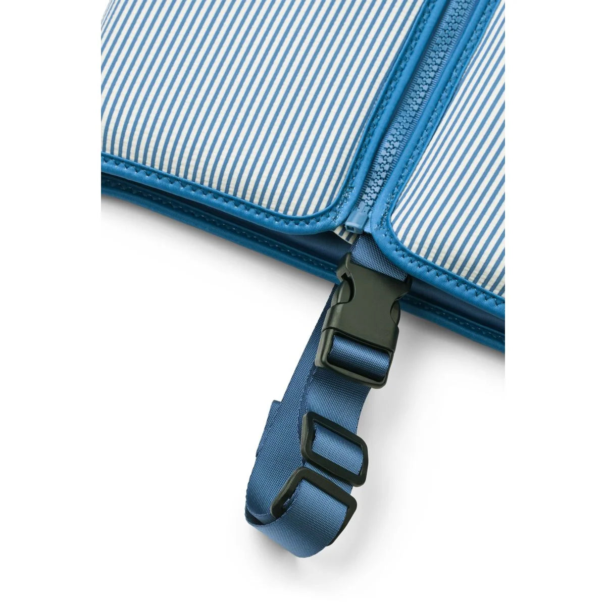 Seersucker Schwimmweste Dove Streifen Riva Creme de la creme, blau-weiß gestreift