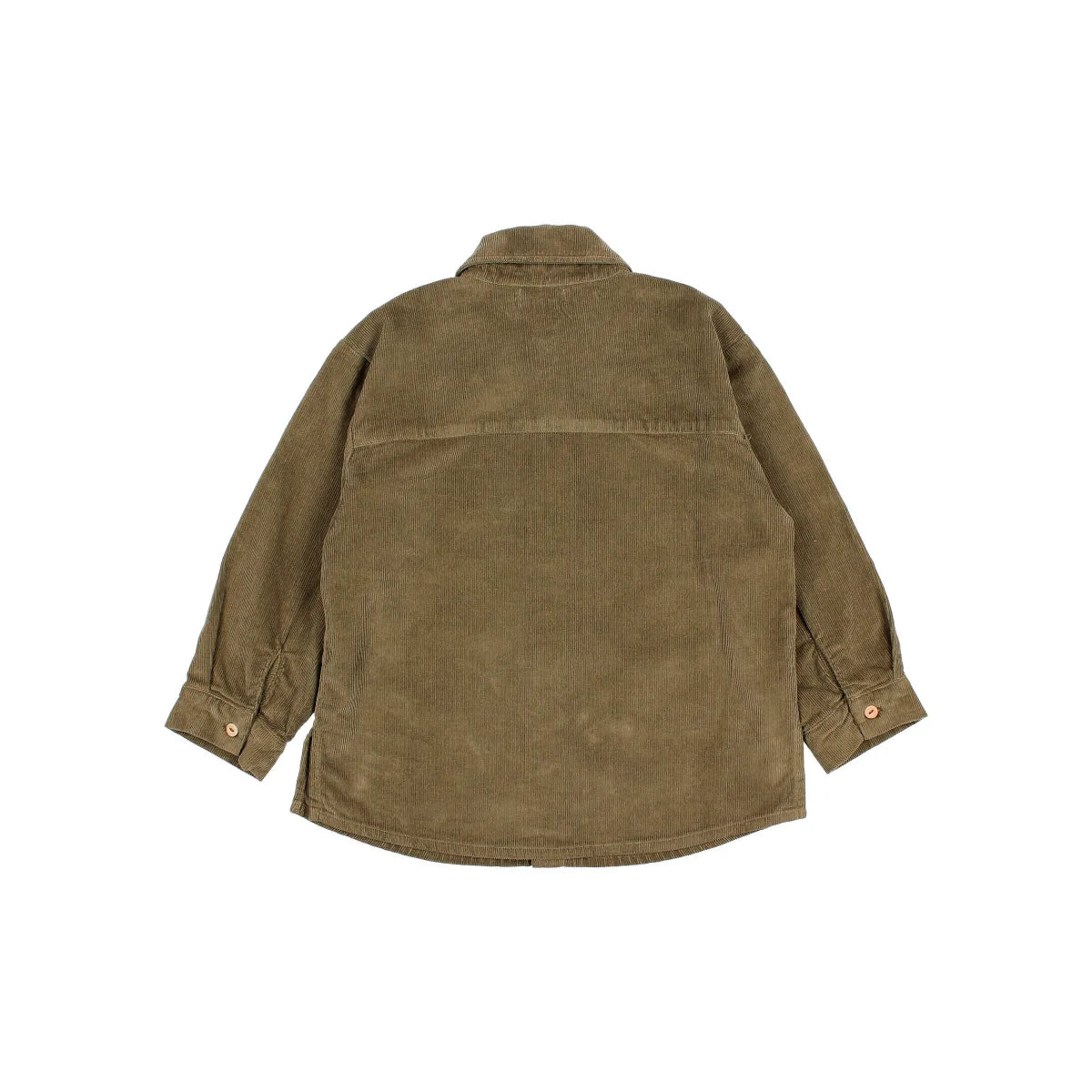 Olivegrünes Cordjacke aus Veloursstoff im Produkt Kaki Soft Velour Shirt