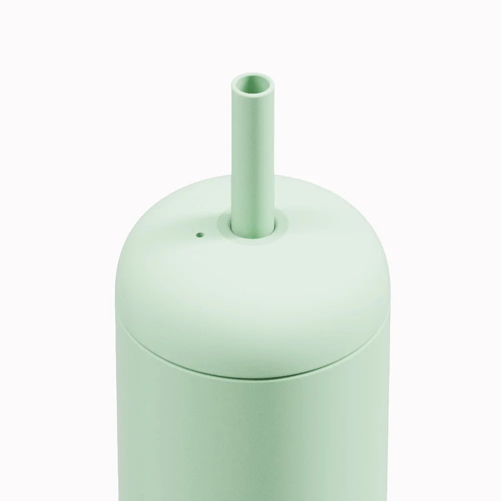 Hellgrüner Trinkbecher mit Stroh für Kinder, 500 ml, Straw Tumbler