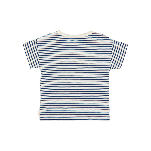 Navy-weiß gestreiftes T-Shirt Stripes Navy für warme Tage