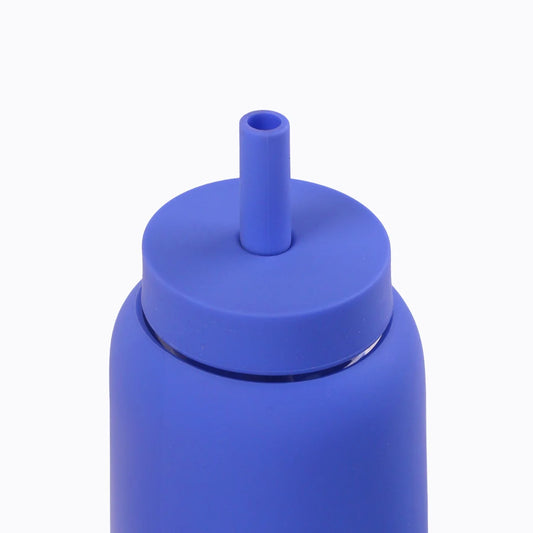 Blause Plastik-Sprühflasche für Kinderflasche mit Trinkhalm und Deckel