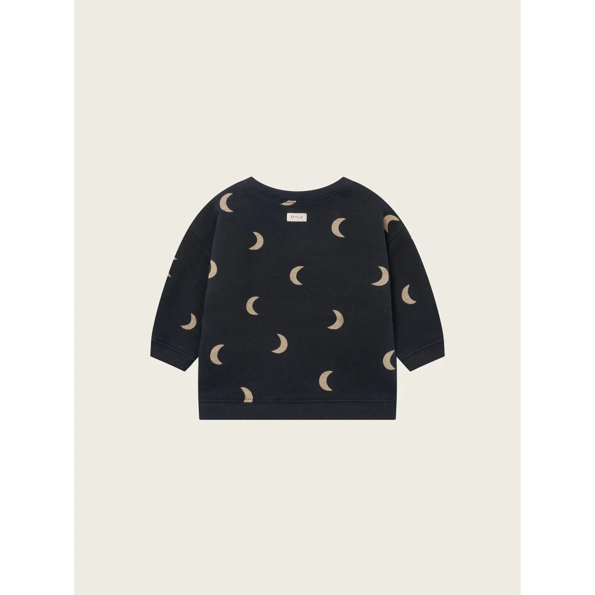 Dunkelblaues Langarmshirt mit Mondmuster aus der Produktreihe Sweatshirt Charcoal Midnight