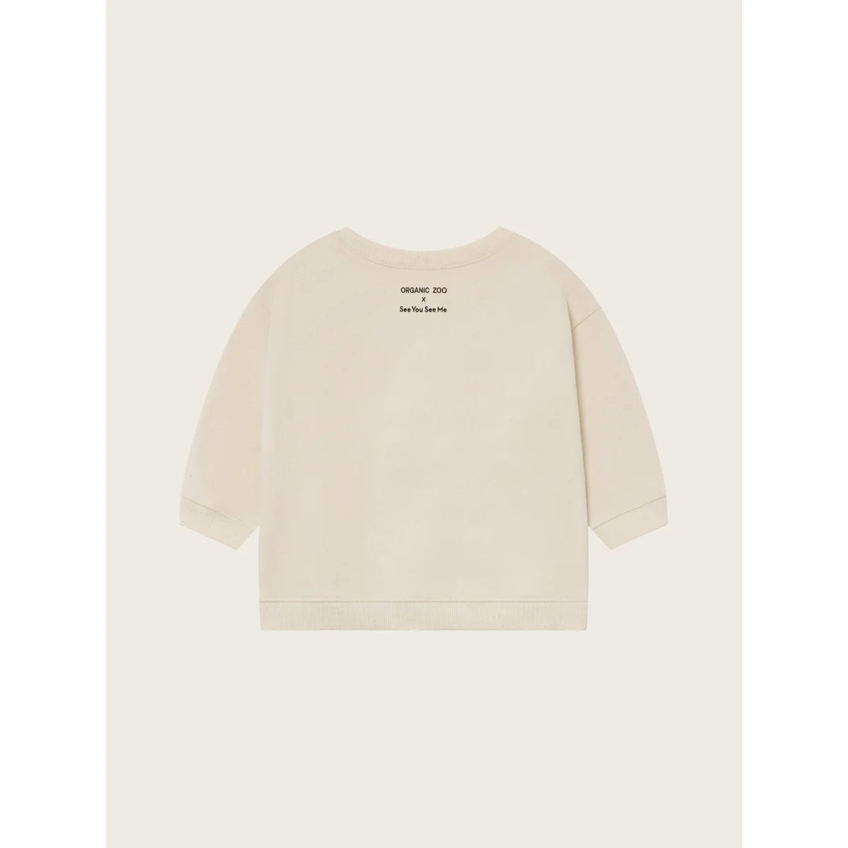 Cremefarbener langärmliger Sweatshirt aus Baumwolle im Produkt Roofto Gathering Undyed