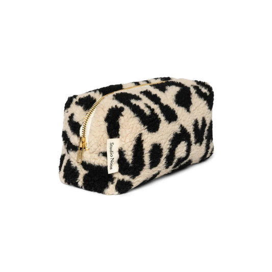 Leopard-Print Sherpa Kosmetikbeutel von Teddy Necessaire mit Holycow-Design