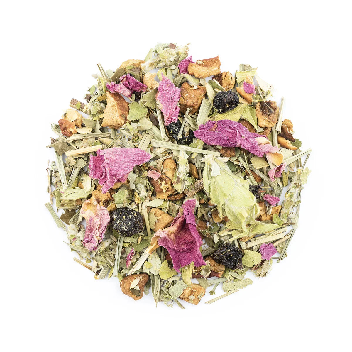 Bunte Mischung aus getrockneten Kräutern, Früchten und Blumen, 35g Tee Mädelsabend