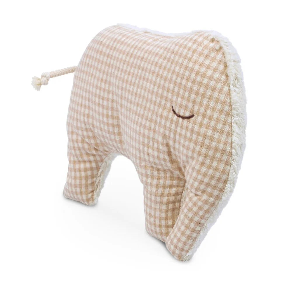 Gingham Elefant Plüschspielzeug im Produkt Tierkissen Elefant präsentiert
