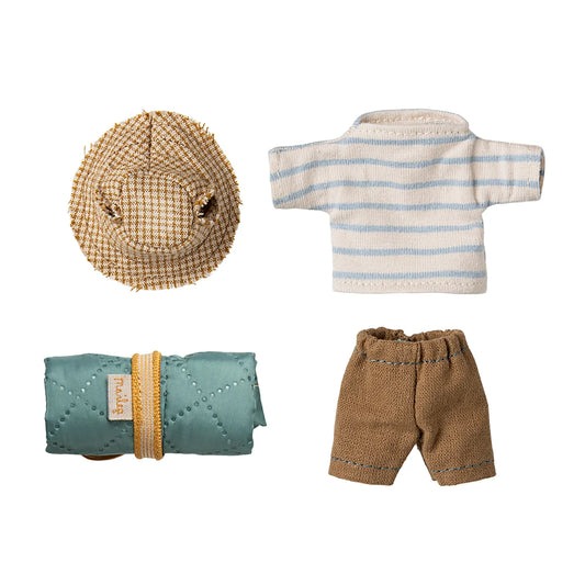 Miniaturkleidungset für Wandermaus Grosser Bruder in Streifen-Design