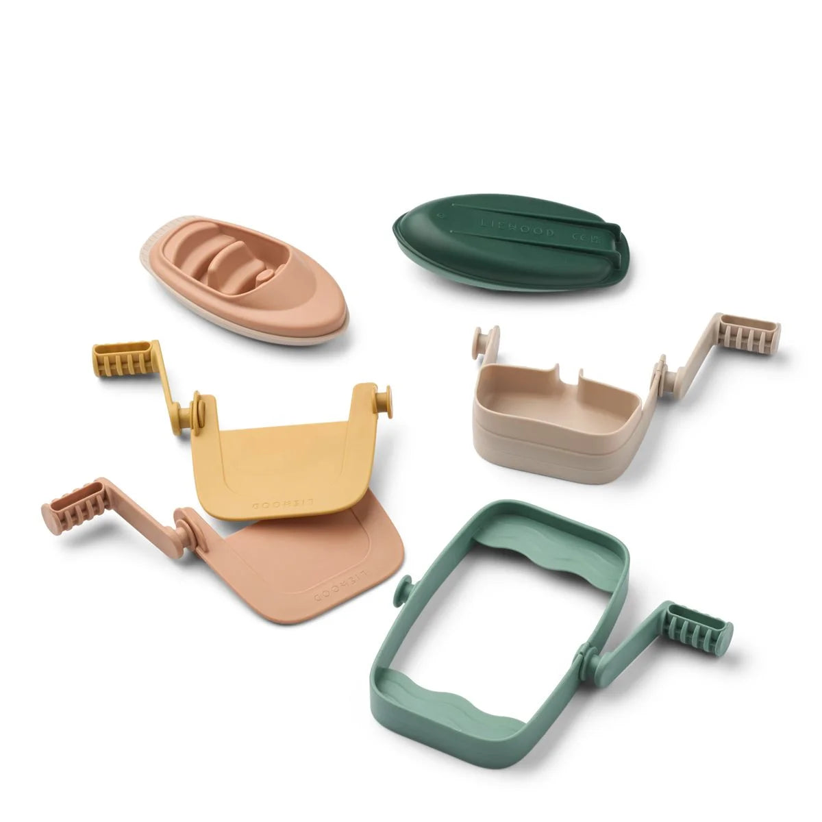 Buntes Wasserstraßen-Set Cassian Beach blue multi mix mit Spielbooten