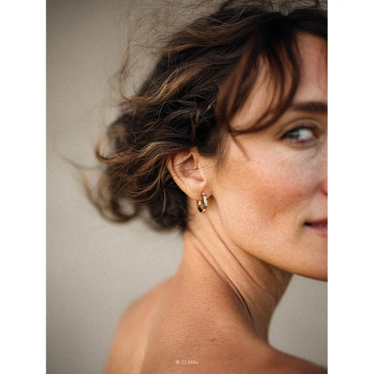 Goldene Odelia Kreolen aus 18k Gold Vermeil, 925er Sterling Silber