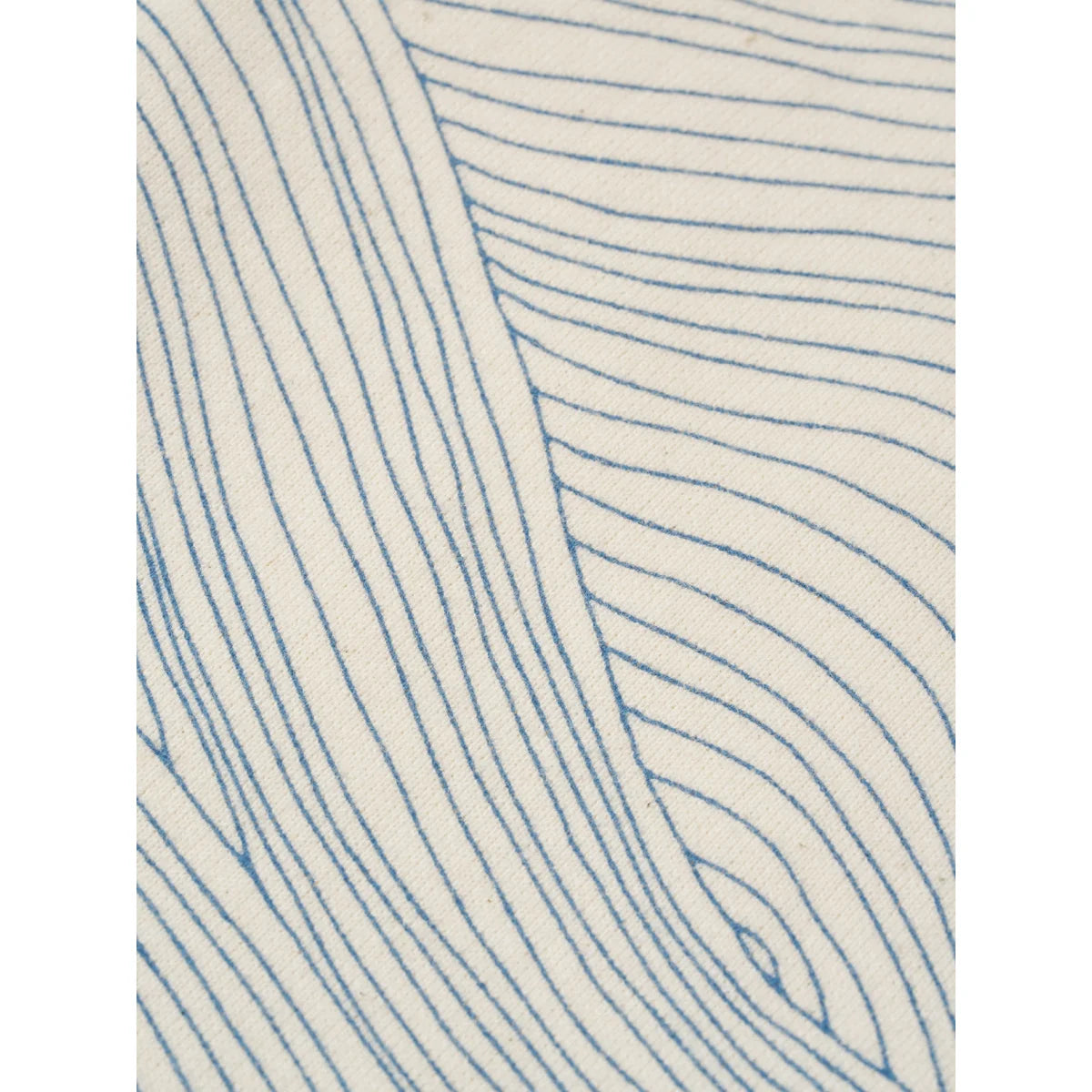 Textil mit blauem wellenförmigem Linienmuster für breite Hosen Seascape Ungefärbt