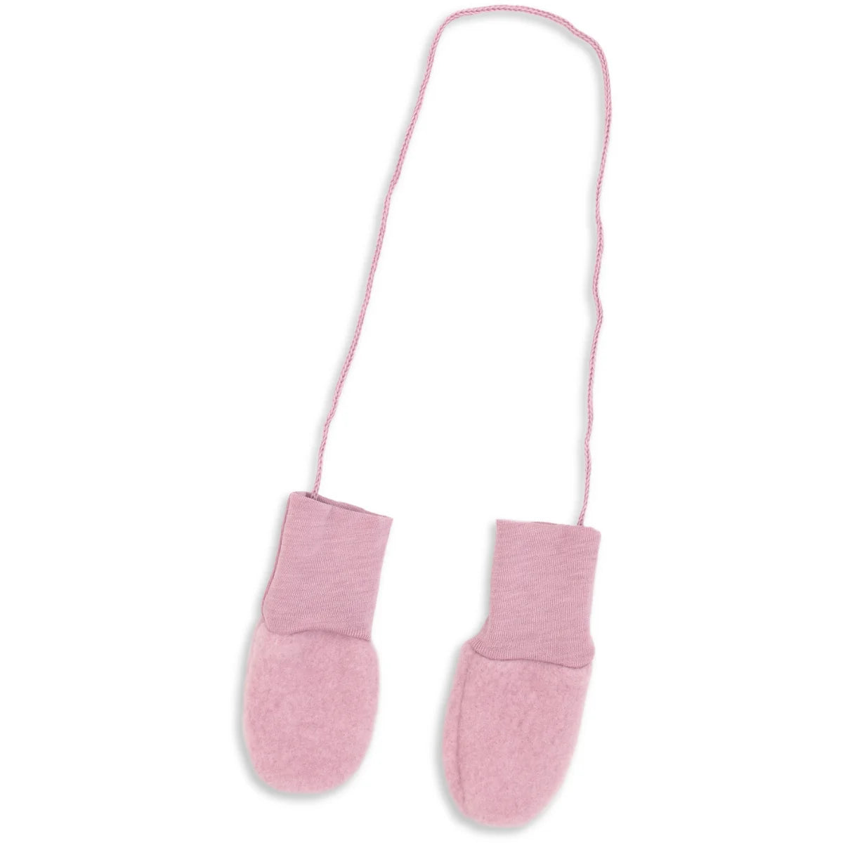 Engel Wollfleece Baby Handschuhe in Rosenholz Melange