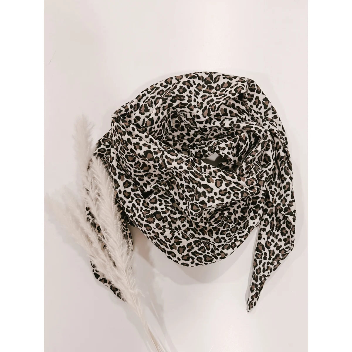 Leopardenmuster Schal für Damen, Musselin Halstuch, modisches Accessoire