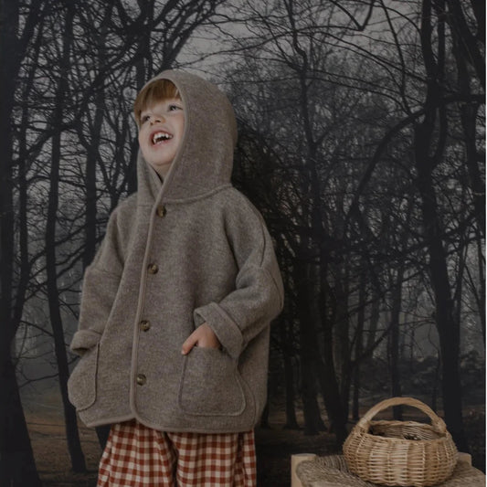 Organic Zoo Wool Jacket in Oatmeal