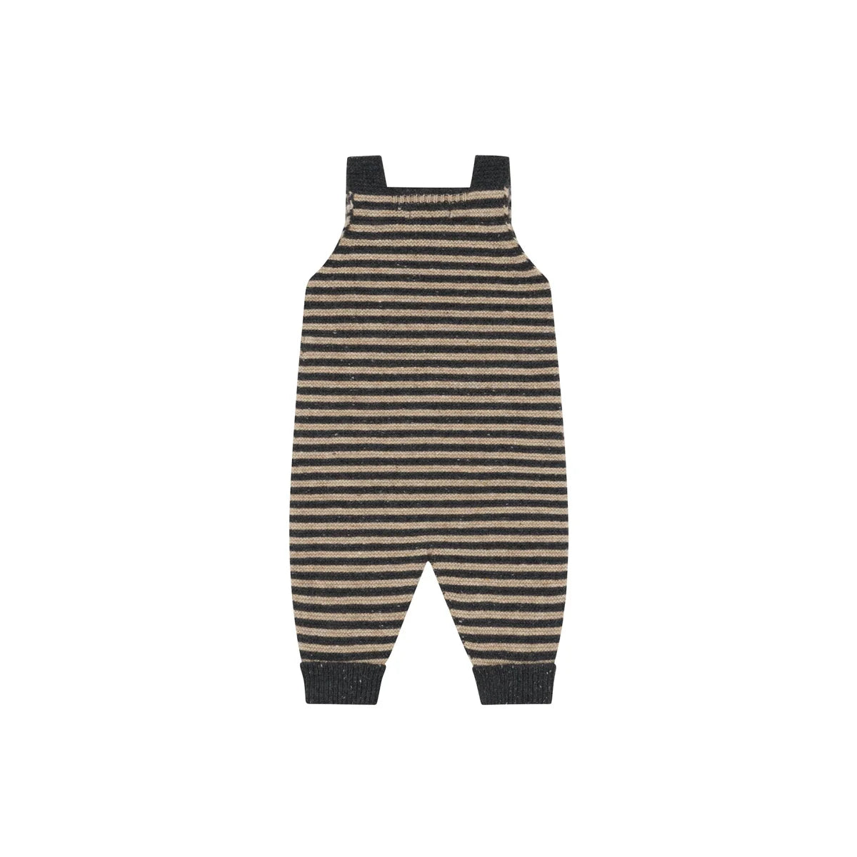 Organic Zoo Wool Salopette Charcoal Stripes Holzknöpfe