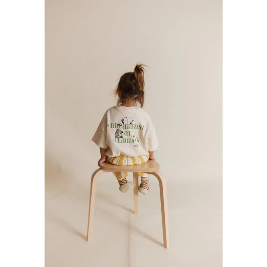 Kinderbedrucktes T-Shirt Zebedee Natur Produktansicht