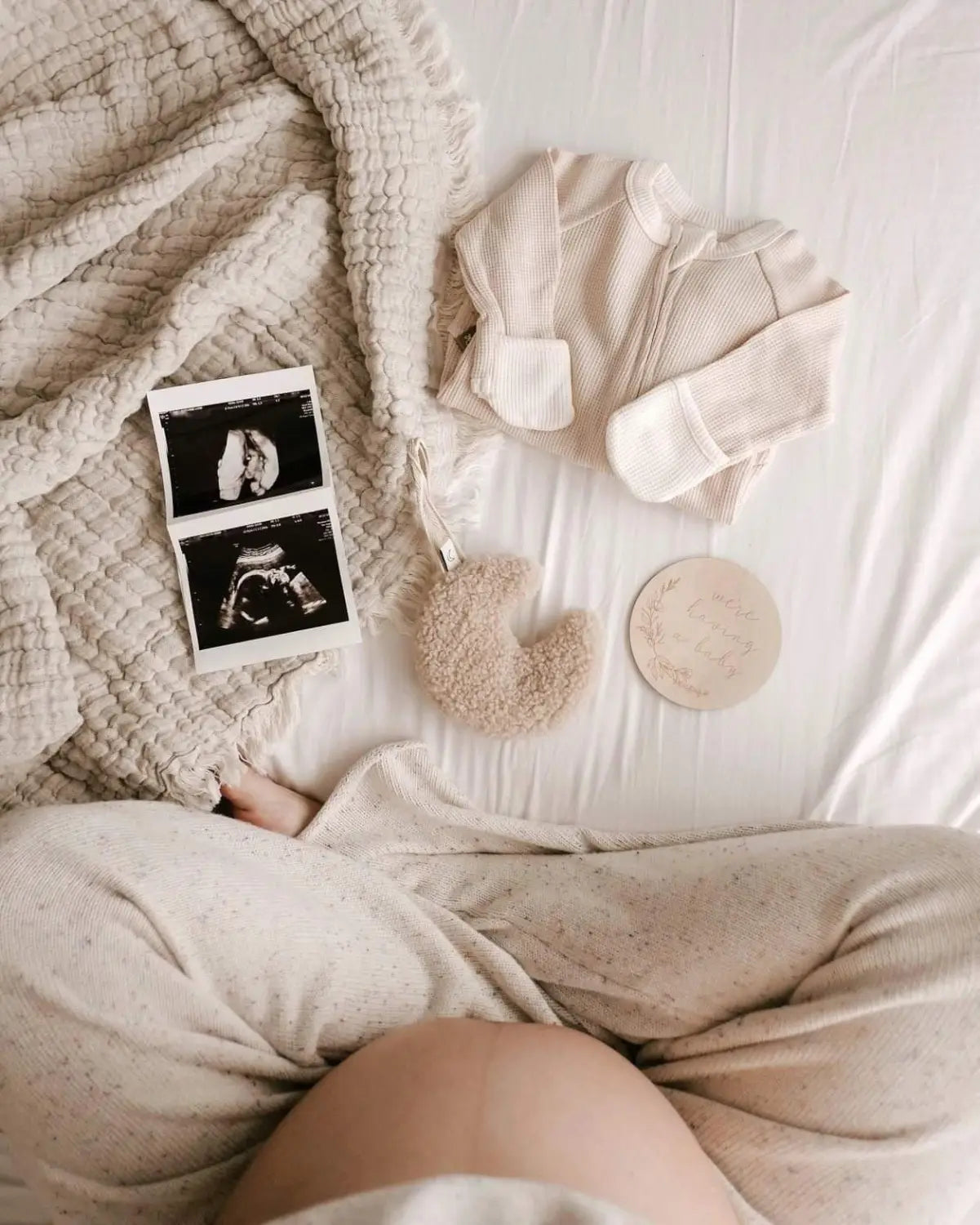 Ultraschallbilder, medizinische Handschuhe und Decke in der DAPPERMAENTJE Kollektion