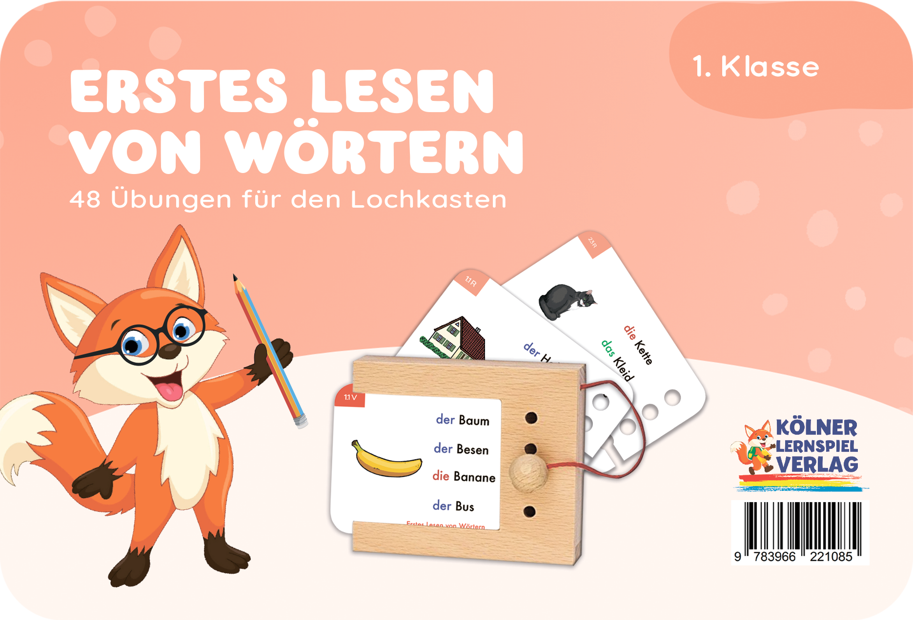 Lochkasten Kartensatz Erstes Lesen von Wörtern vom Kölner Lernspielverlag