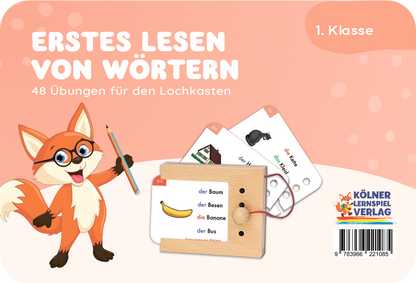 Lochkasten Kartensatz Erstes Lesen von Wörtern vom Kölner Lernspielverlag