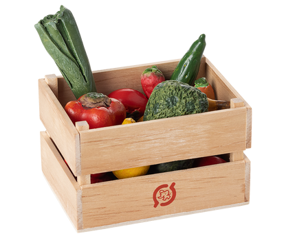 Miniature vegetables and fruits