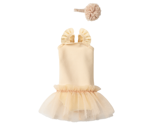 Tenue taille 1, justaucorps de ballet + jupe | crème