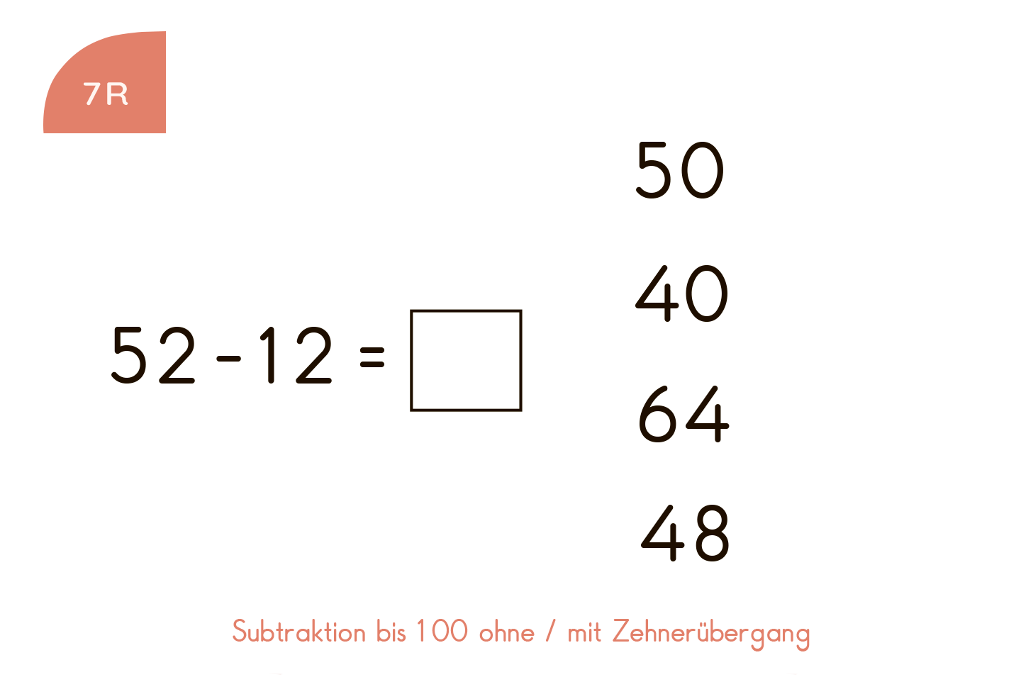 Lochkasten Kartensatz Subtraktion bis 100 vom Kölner Lernspielverlag - Detailansicht 3