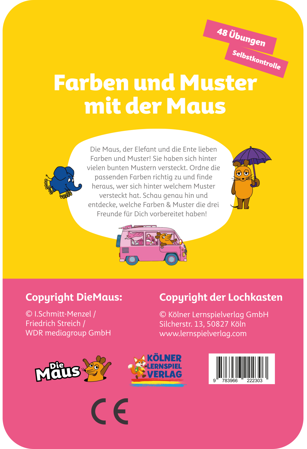 Lochkasten Kartensatz Farben + Muster mit der Maus vom Kölner Lernspielverlag - Detailansicht 1