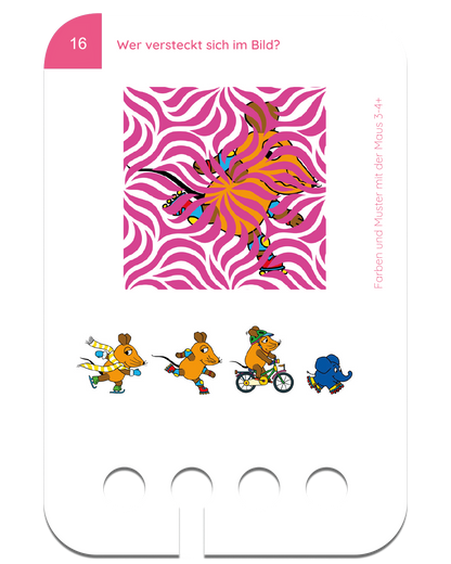 Lochkasten Kartensatz Farben + Muster mit der Maus vom Kölner Lernspielverlag - Detailansicht 3