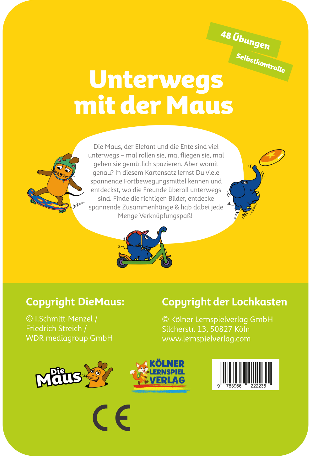 Lochkasten Kartensatz Unterwegs mit der Maus vom Kölner Lernspielverlag - Detailansicht 1