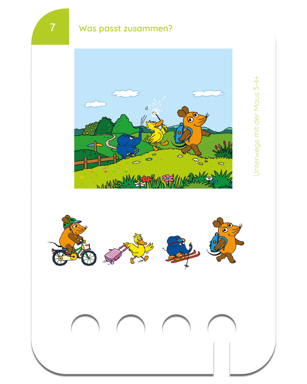 Lochkasten Kartensatz Unterwegs mit der Maus vom Kölner Lernspielverlag - Detailansicht 3