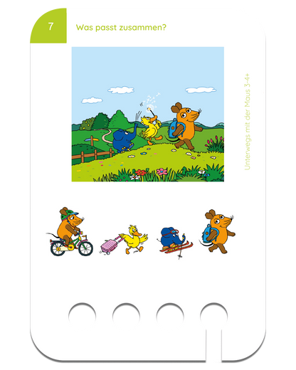 Lochkasten Kartensatz Unterwegs mit der Maus vom Kölner Lernspielverlag - Detailansicht 3