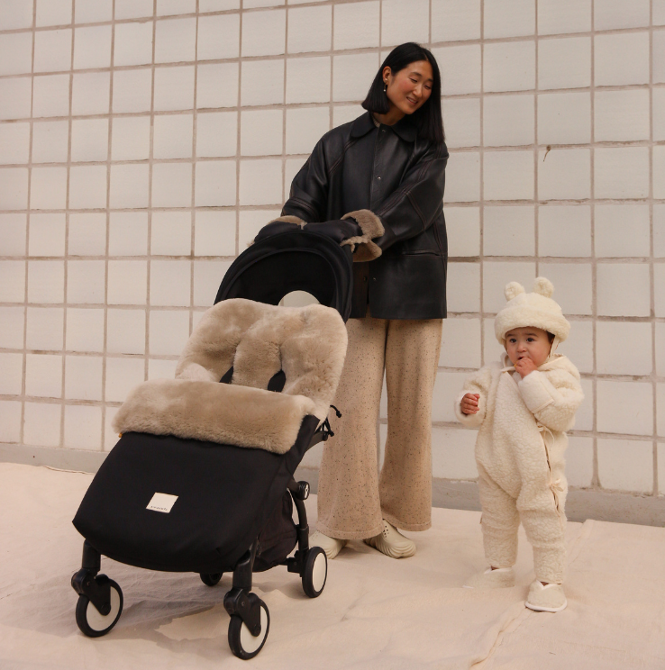 Stroller Footmuff Puffmuff Fixed Harness | toast