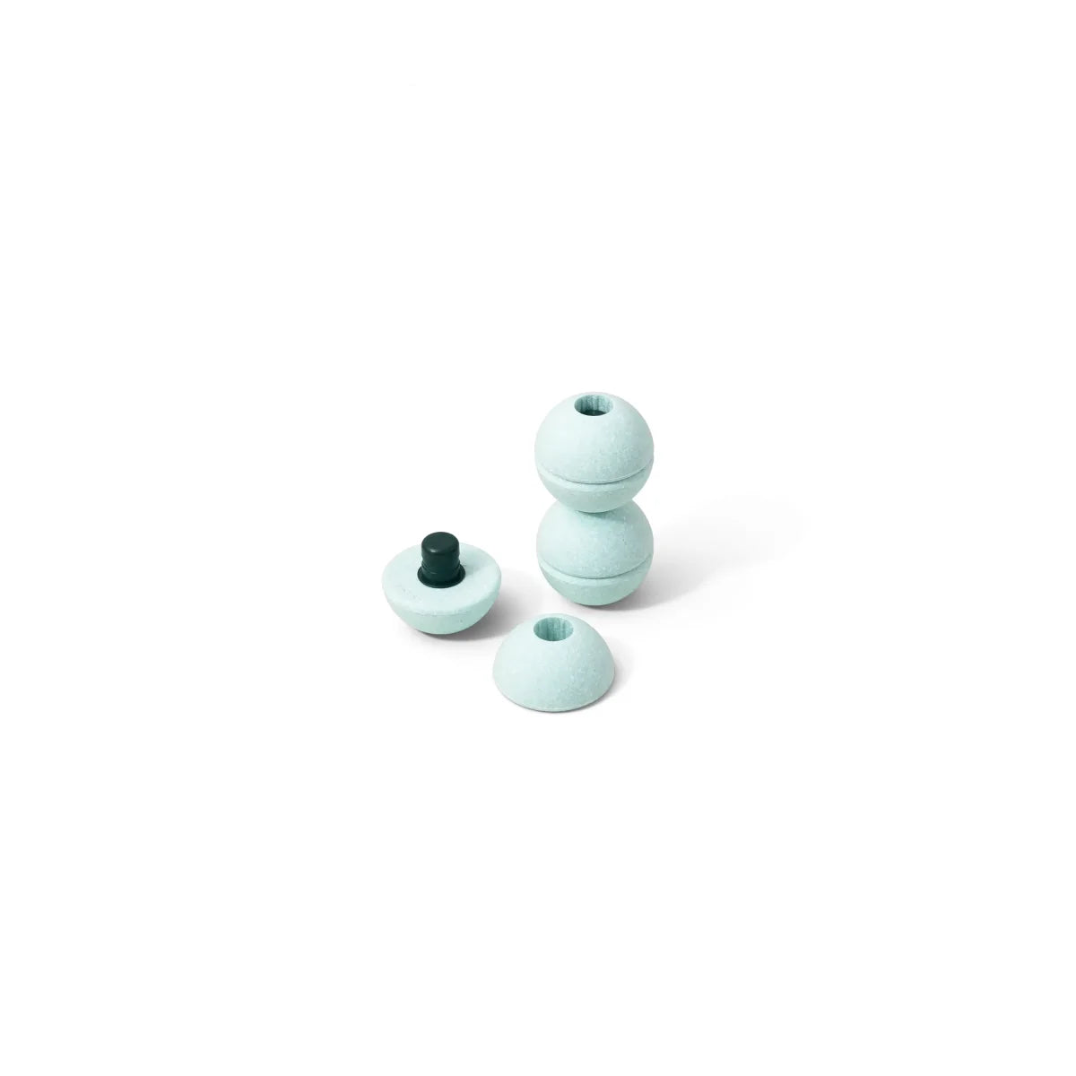 MODU 3x Schaumstoffbälle in Ocean Mint und Forest Green