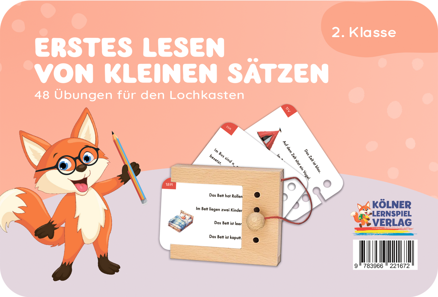 Lochkasten Kartensatz Erstes Lesen von Sätzen vom Kölner Lernspielverlag