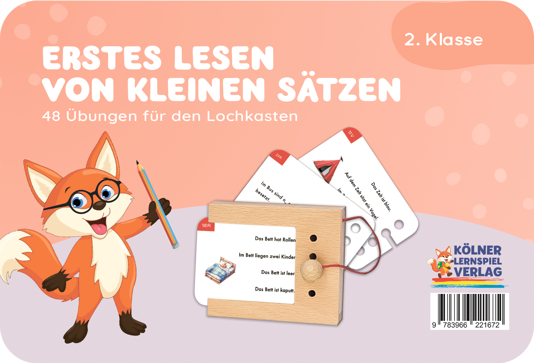 Lochkasten Kartensatz Erstes Lesen von Sätzen vom Kölner Lernspielverlag