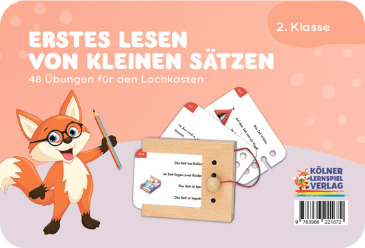 Lochkasten Kartensatz Erstes Lesen von Sätzen vom Kölner Lernspielverlag